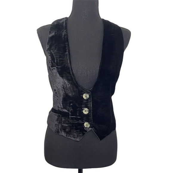 New Free People Vest Velvet Libby Women's Small - Picture 5 of 6
